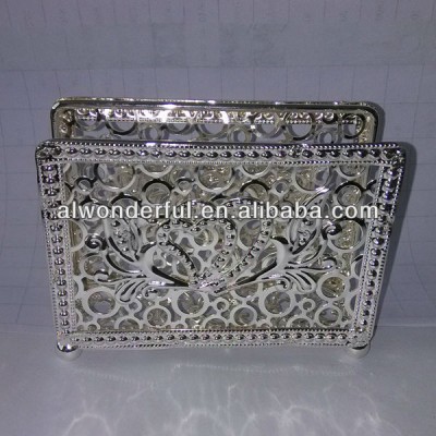 2015 fancy silver plated napkin holder tableware sets SS352