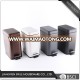 Wholesale square shape 5L chrome finish trash bin with PP inner bucket