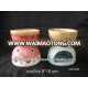 Ceramic Oil Burner with pink blue Incense Burners